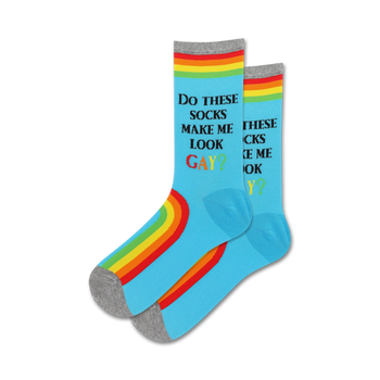 do these socks pride themed womens  blue novelty crew socks
