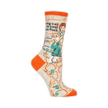 Crew socks in grey, orange, and teal.  Illustration of a girl carrying a cat, with text 'My cat is cool as f*ck'.