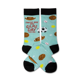 these are my game day socks football themed mens blue novelty crew socks