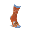 Close-up product shot of a single 'I'd Rather Be Eating Turkey' sock, showcasing the detailed design.