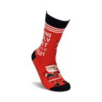 Close-up image of one sock, showcasing the design details and texture.