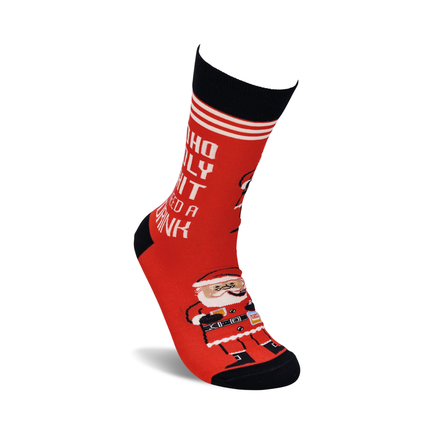 Close-up image of one sock, showcasing the design details and texture.