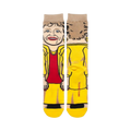 Back view of the Golden Girls Blanche crew socks, showing the full illustration of Blanche from behind.