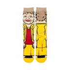 Back view of the Golden Girls Blanche crew socks, showing the full illustration of Blanche from behind.