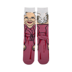 Back view of the Golden Girls Rose socks, showing the full design and branding details.