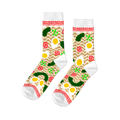 ramen  ramen themed womens yellow novelty crew socks