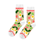 ramen  ramen themed womens yellow novelty crew socks