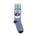 Product shot showing the socks folded on a card with product details
