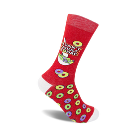i can't adult today funny themed mens & womens unisex red novelty crew socks