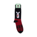 Product shot of 'F-Bomb' socks on Funatic packaging. Shows the full sock design and branding.