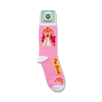 Product shot of 'The Bride' socks on a retail packaging card.