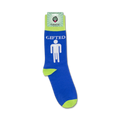 A lifestyle shot of the 'Gifted' socks on a package with the Funatic brand label.