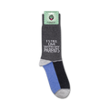 A close-up showing the socks on their packaging.  'I still live with my parents' is clearly visible.