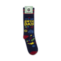 Packaging shot of 'It's My Birthday' socks showing the full sock design and Funatic branding.