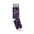 Product shot of 'Boujee AF' socks on their packaging. Shows full sock design.