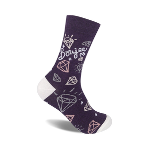purple crew socks, 