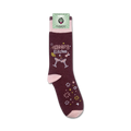 Product shot of 'Cheers Bitches' socks on a white background, showing the packaging.