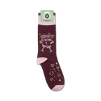 Product shot of 'Cheers Bitches' socks on a white background, showing the packaging.