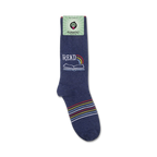 Product shot of 'Read' socks on a white background with packaging.