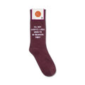 Product shot of 'I'll Get Over It' socks displayed on a white background, showing the packaging.