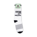 Product shot of 'Guitar Is My Jam' socks on their packaging.