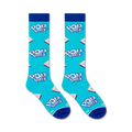 Close-up product shot of two Pop-Tarts knee-high socks against a white background.
