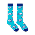 Close-up product shot of two Pop-Tarts knee-high socks against a white background.