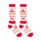 Product shot of two Cup Noodles socks against a white background.