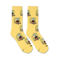 Flat lay product shot of Spongebob Surprised Bob socks showcasing the full design.