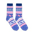 Flatlay product shot showcasing two Pez Stripe socks against a white background.