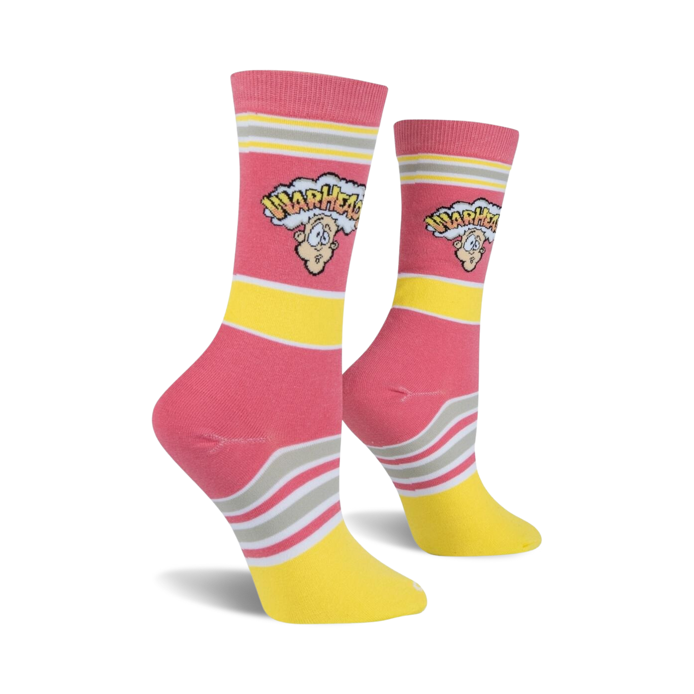 Lifestyle shot showing a person wearing the Warheads socks.