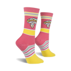 Lifestyle shot showing a person wearing the Warheads socks.