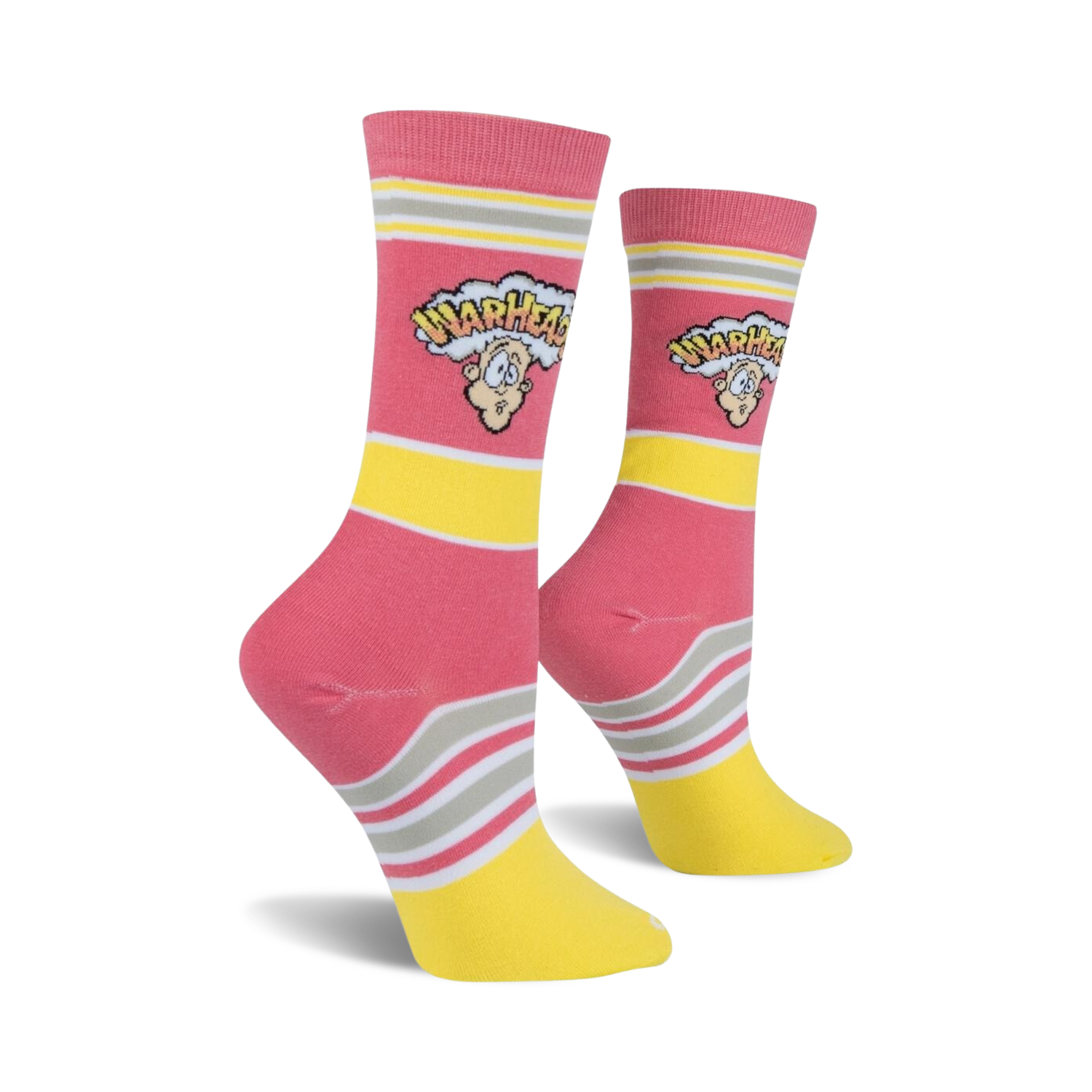 Lifestyle shot showing a person wearing the Warheads socks.
