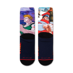 Close-up view of the Street Fighter socks, highlighting the detail of the character artwork.
