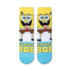Flatlay image showing two Spongebob Squarepants Smilepants socks.