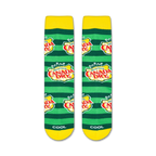Flat lay showcasing a pair of Canada Dry Stripe socks.