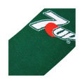 Close-up detail shot of the 7UP logo on the green portion of the sock.