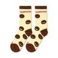 Flatlay showcasing a pair of Whoppers socks, highlighting the sock's design and color scheme.