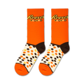 Lifestyle shot showing the Reese's Pieces socks on a model's feet.