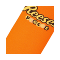 Close-up detail shot of the Reese's Pieces logo on the socks.