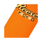 Close-up detail shot of the Reese's Pieces logo on the socks.