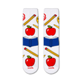 Close-up shot of the Teacher socks, showcasing the design details and the word 'COOL' at the bottom.