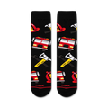 Flatlay showcasing the Firefighter socks, highlighting the design details and color scheme.