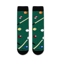 Flatlay showcasing the Billiards socks, highlighting the design details and color accuracy.