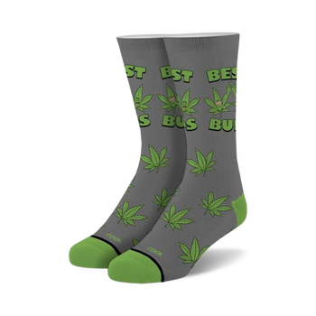 best buds weed themed mens & womens unisex grey novelty crew 0