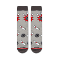 Flat lay product shot showing a pair of bowling socks against a white background.