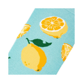 Close-up detail shot of a lemon sock, showcasing the lemon print.