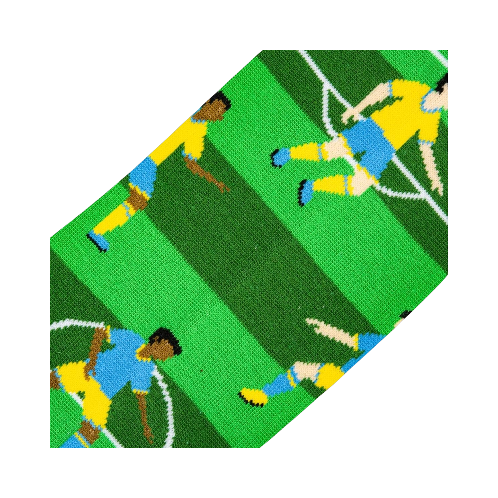 Close-up detail shot of the Soccer socks' fabric and print.
