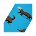 Close-up detail shot of the sea otter sock design.