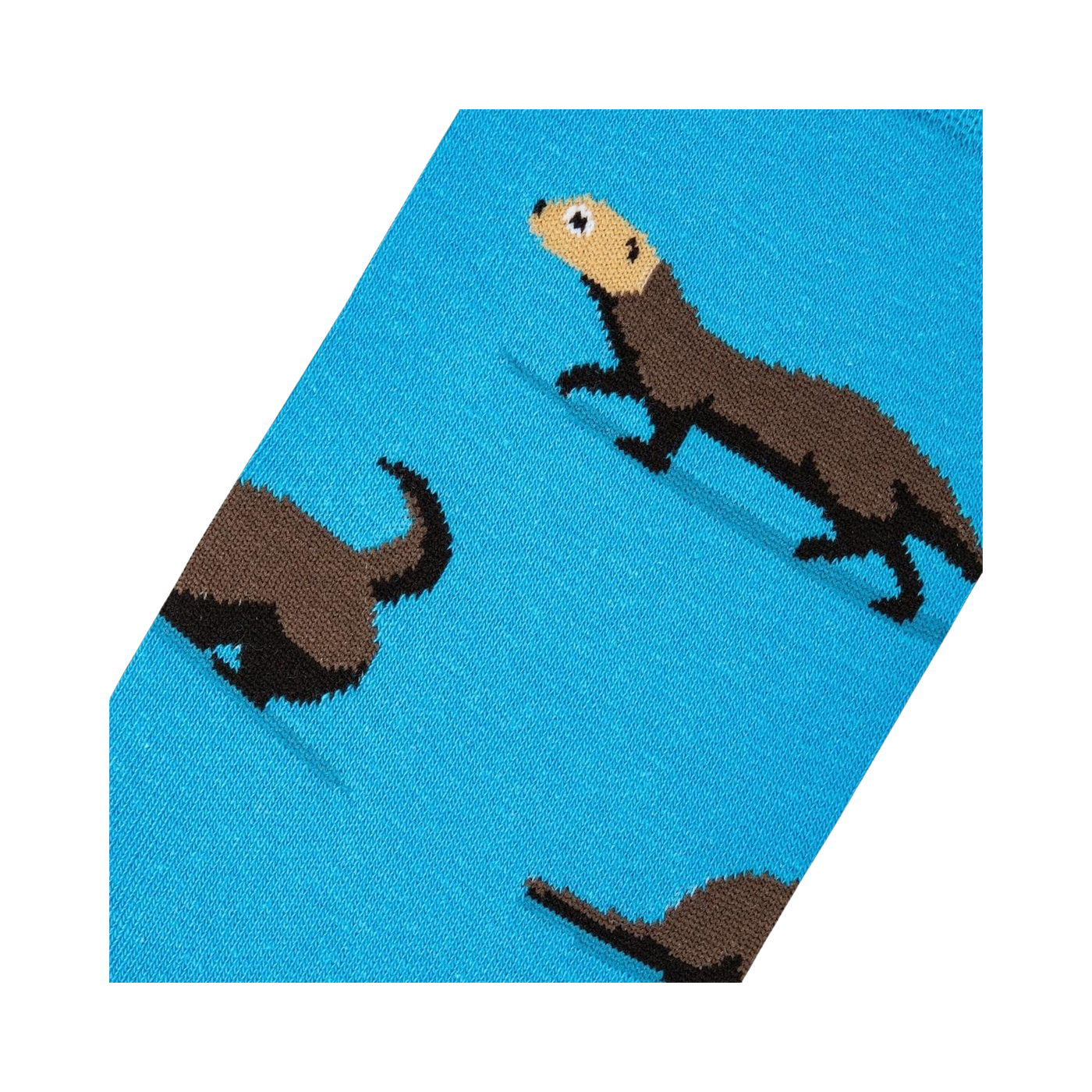 Close-up detail shot of the sea otter sock design.